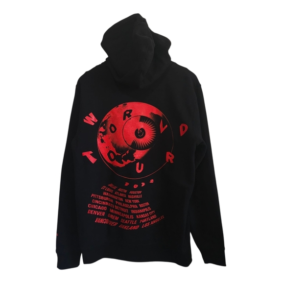 Louis Tomlinson Hoodie Mens Black 2022 World Tour Pullover Concert Merch - Picture 1 of 6